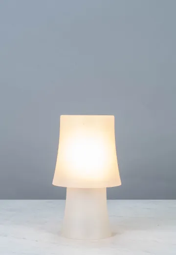 Small Plastic Plug In Cafe Table Lamp - Candelabra