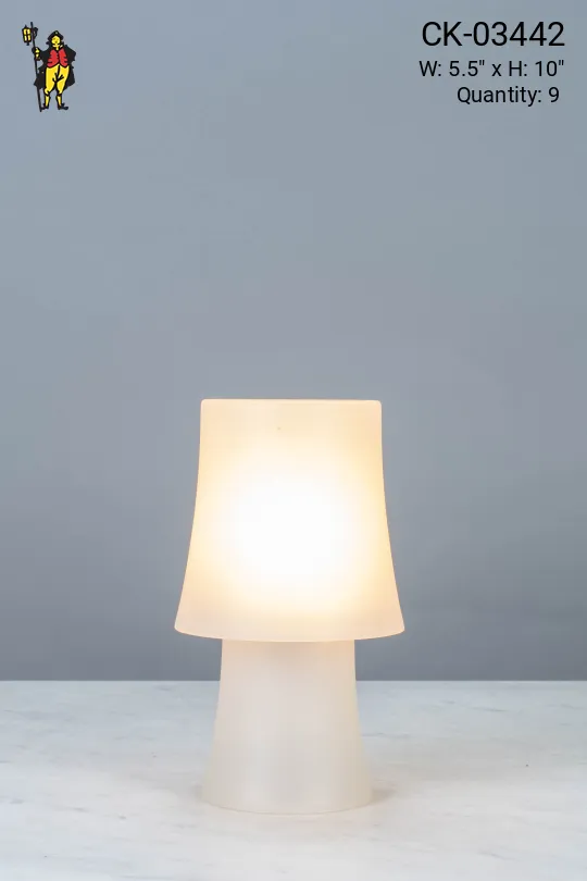 Small Plastic Plug In Cafe Table Lamp - Candelabra