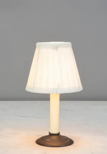 Single Candle Plug In Cafe Table Lamp - Candelabra