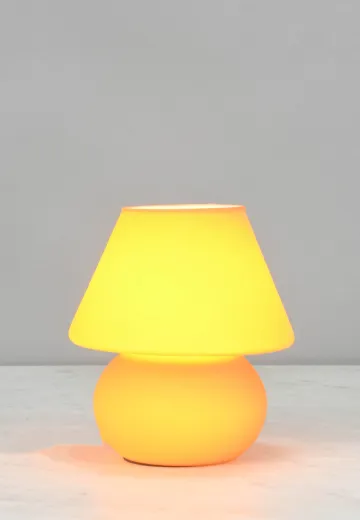 Amber Glass Plug In Cafe Table Lamp - Edison