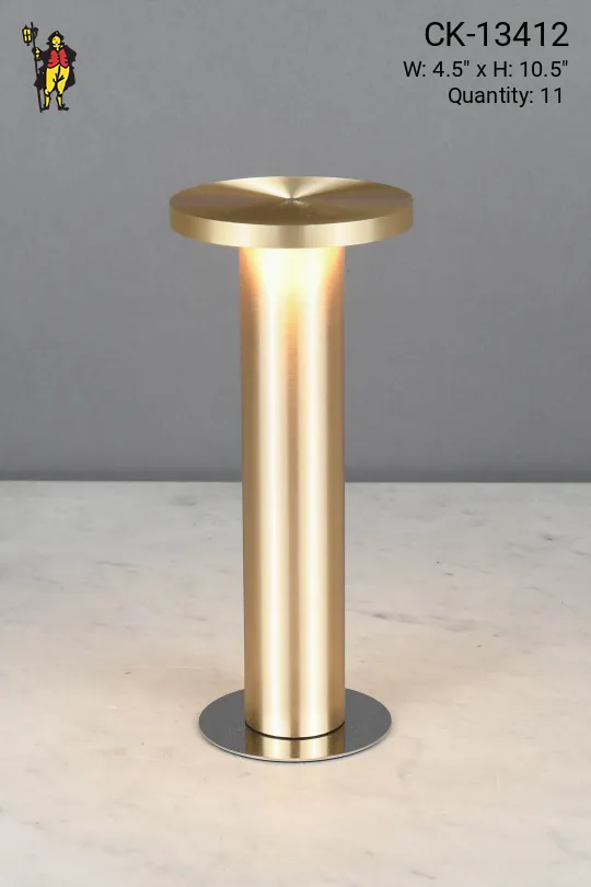 Brass Rechargeable LED Cafe Table Lamp