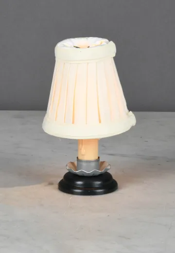 Small Single Candle Plug In Cafe Table Lamp - Candelabra