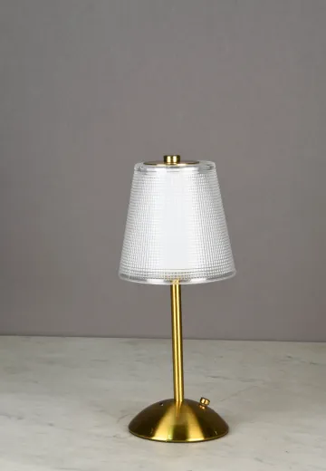 Modern Brass Battery Operated/LED Cafe Table Lamp (Similar to 21233, 21248)