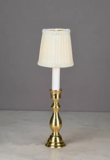 Polished Brass Traditional Plug In Cafe Table Lamp - Candelabra