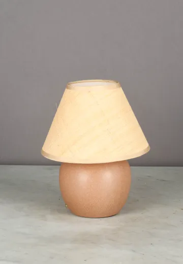 Burlap Shaded Battery Operated/LED Cafe Table Lamp
