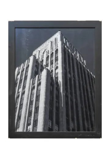 Framed Cleared Black & White Low Angle Architectural Photograph
