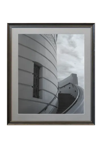 Framed Cleared Black & White Rounded Architecture Photograph