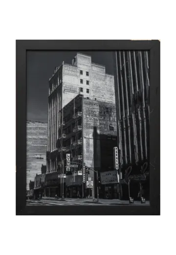 Framed Cleared Black & White Urban Architecture Photograph