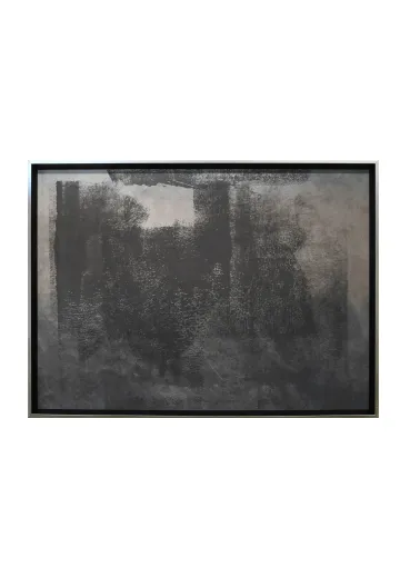 Framed Cleared Abstract Expressionist Monochromatic Painting - 1