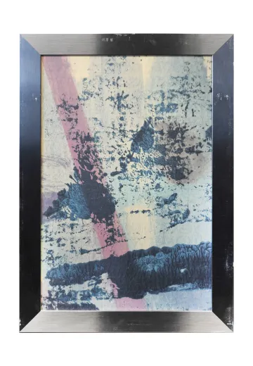 Framed Cleared Mixed Media Abstract Painting