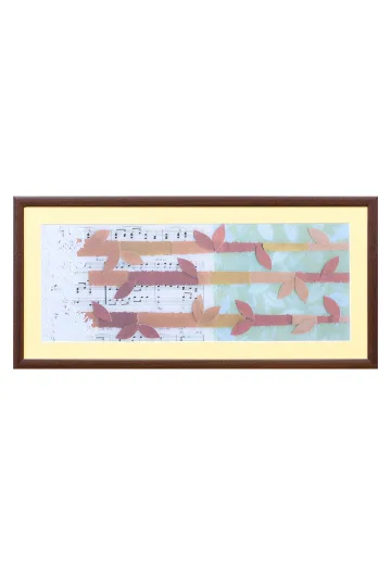 Framed Cleared Mixed Media Abstract Collage - 1