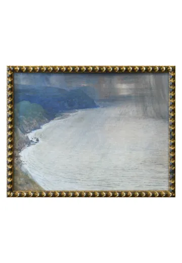 Framed Cleared Minimalist Coast Line Painting