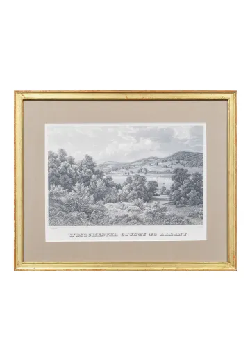 Gold Framed Cleared Westchester County to Albany Print