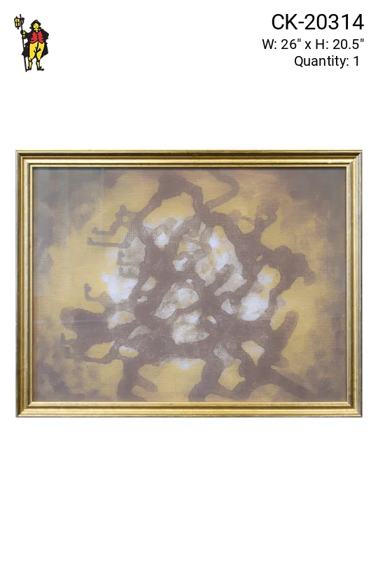 Framed Cleared Mid Century Abstract Painting