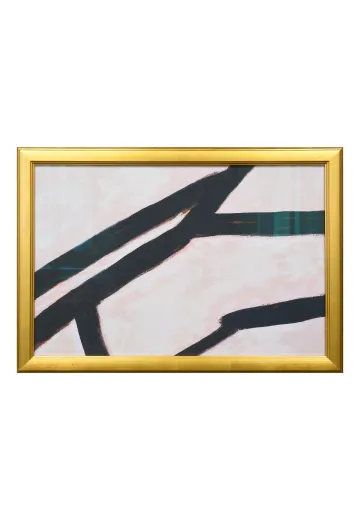 Framed Cleared Abstract Expressionistic Painting