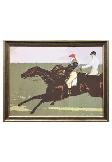 Framed Cleared "Out On A Run" Print