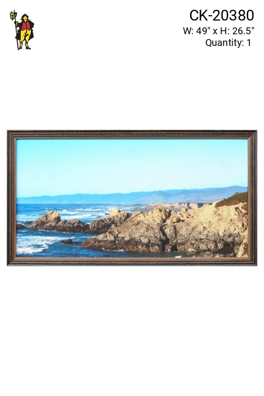 Framed Cleared Costal Landscape Photograph
