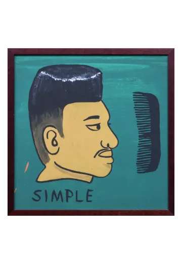 Framed Cleared Simple Barbershop Print
