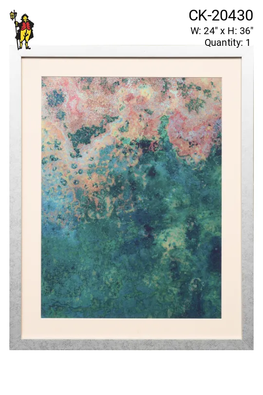 Framed Cleared Minimalist Abstract Painting
