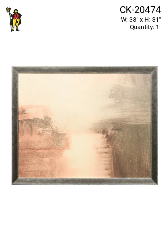 Framed Cleared Abstract Earth Tones Painting