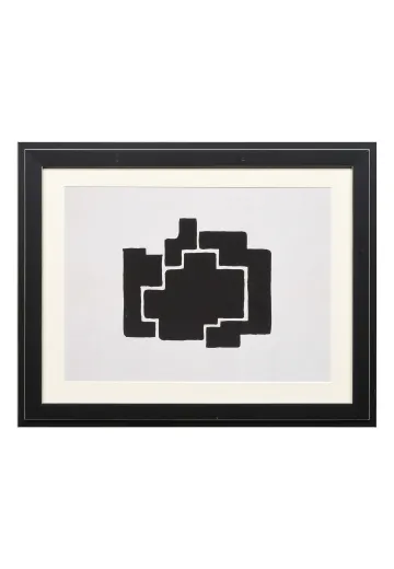 Black Framed Cleared Minimalist Abstraction - 3