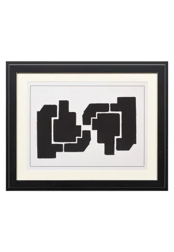 Black Framed Cleared Minimalist Abstraction - 4