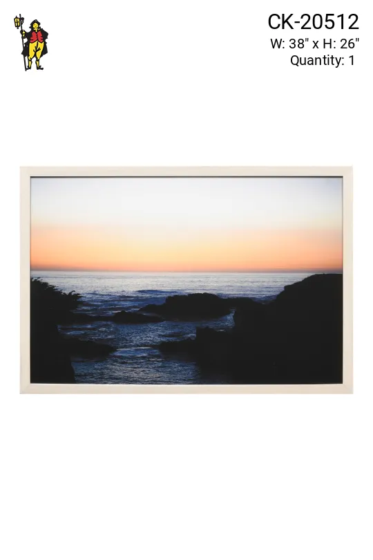Framed Cleared Beach Landscape Photograph - 2