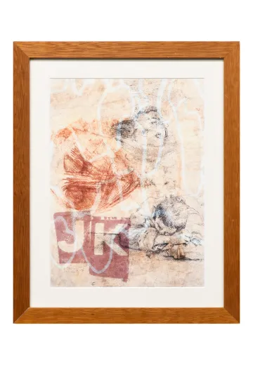 Framed Cleared Mixed Media Collage