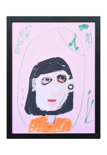 Framed Cleared Kids Art Self Portrait - 8