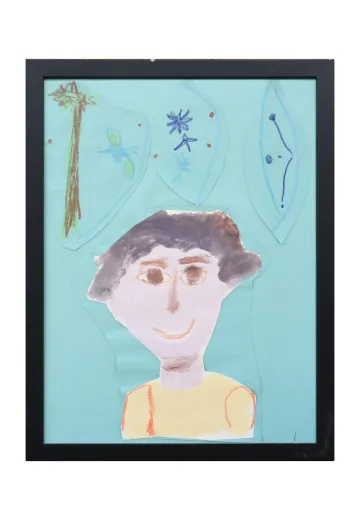 Framed Cleared Kids Art Self Portrait - 12