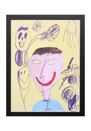 Framed Cleared Kids Art Self Portrait - 14
