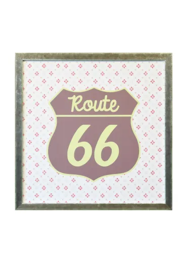 Framed Cleared Mid Century Pop Art Route 66 Print