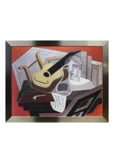 Framed Cleared Cubist Still Life Painting