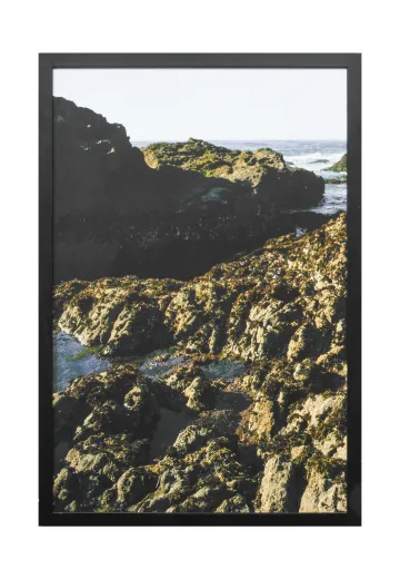 Framed Cleared Coastal Rock Formation Photograph