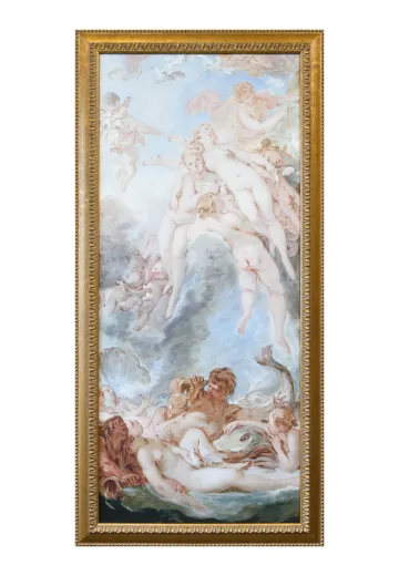 Framed Cleared Rococo Style Painting - 1