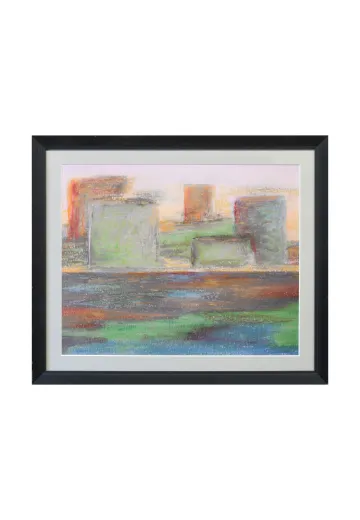 Framed Cleared Impressionist Pastel Painting