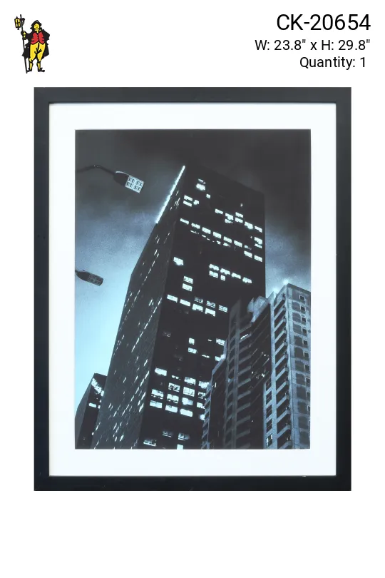 Framed Cleared Monochromatic Urban Photograph