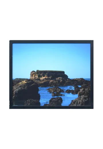 Framed Cleared Photograph of Costal Landscape