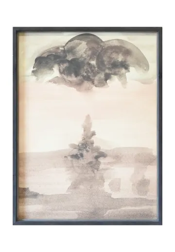 Framed Cleared Mid Century Abstract Landscape Painting - 1
