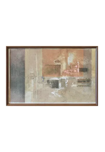 Framed Cleared Modernist Abstract Painting