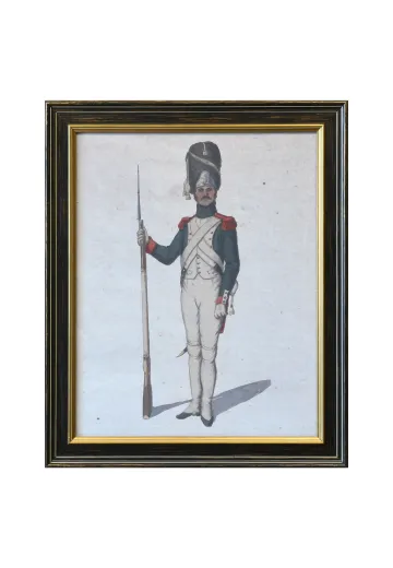Framed Cleared Neoclassical Military Illustration - 1