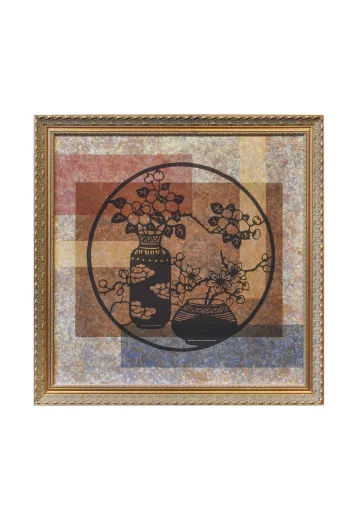 Framed Cleared Mixed Media East Asian Motif Print - 1