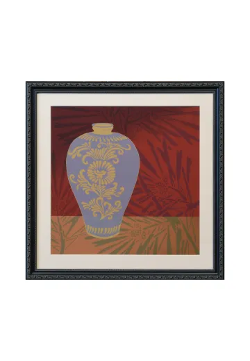 Framed Cleared Mixed Media East Asian Motif Print - 4