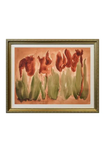 Framed Cleared Mixed Media East Asian Motif Print - 6