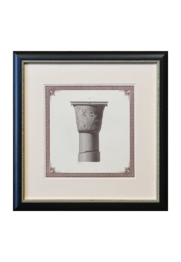 Framed Cleared Architectural Corinthian Column Illustration - 1