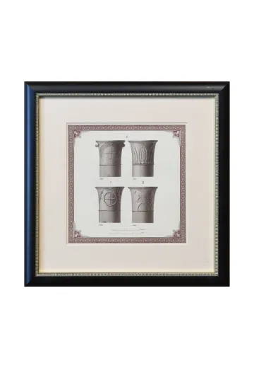 Framed Cleared Architectural Corinthian Columns Illustration - 2