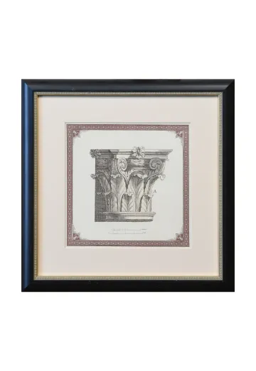 Framed Cleared Architectural Corinthian Column Illustration - 3