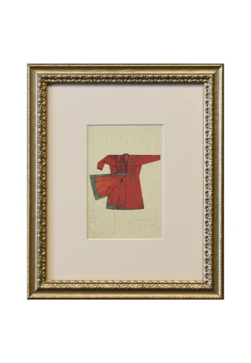 Framed Cleared Asian Ceremonial Robe Illustration
