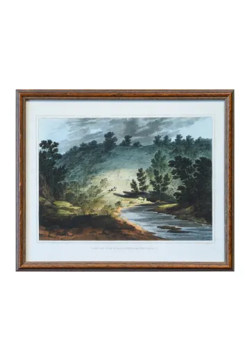 Framed Cleared Landscape Lithograph