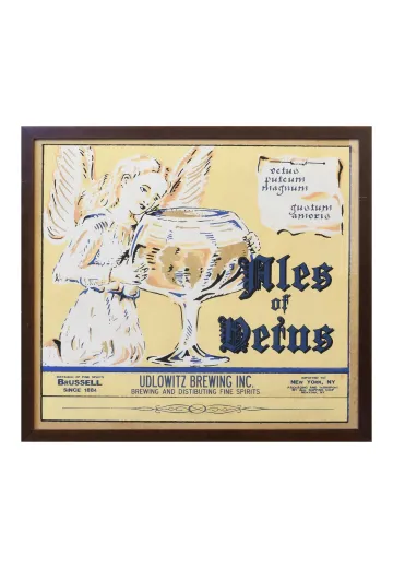 Framed Cleared Mid Century Beer Advertisement - 2